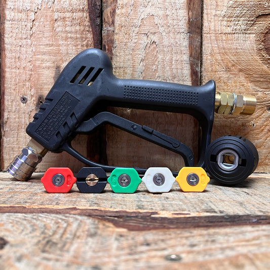 Stubby Gun Kit - With Tip Selection - 1/4” Stainless Steel Quick Release