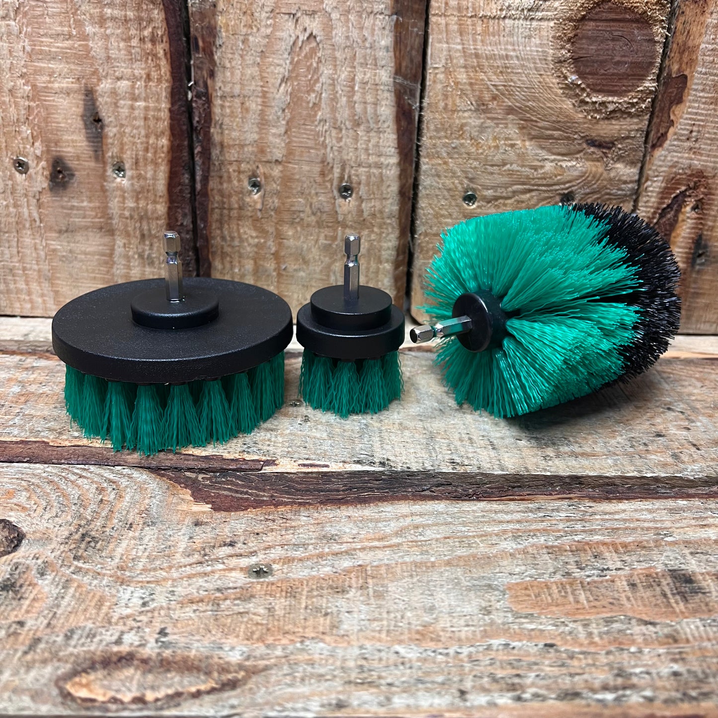 Drill Brush Set 3pcs - Hard - For Carpets & Upholstery Cleaning