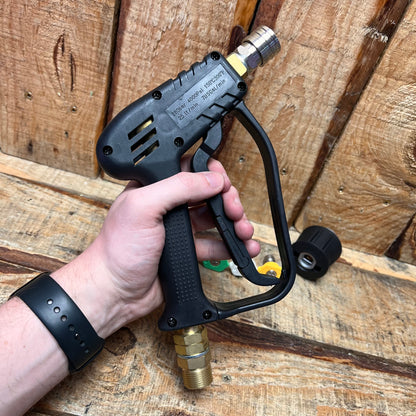 Stubby Gun Kit - With Tip Selection - 1/4” Stainless Steel Quick Release