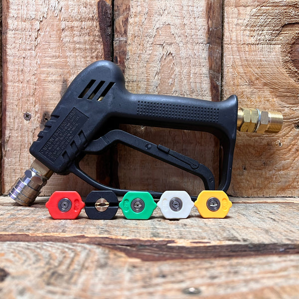 Stubby Gun Kit - With Tip Selection - 1/4” Stainless Steel Quick Relea ...